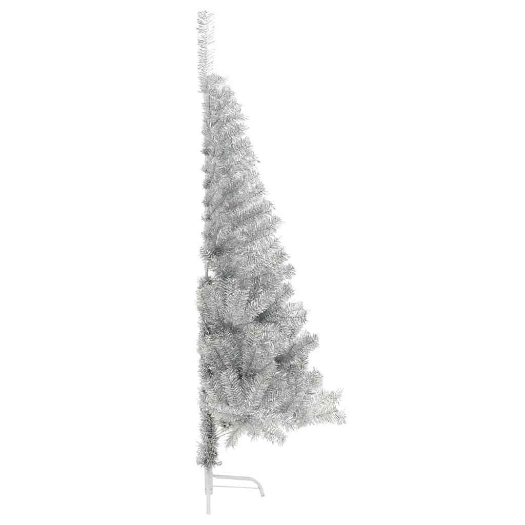 Artificial Pre-lit Christmas Tree Silver 150 cm PET