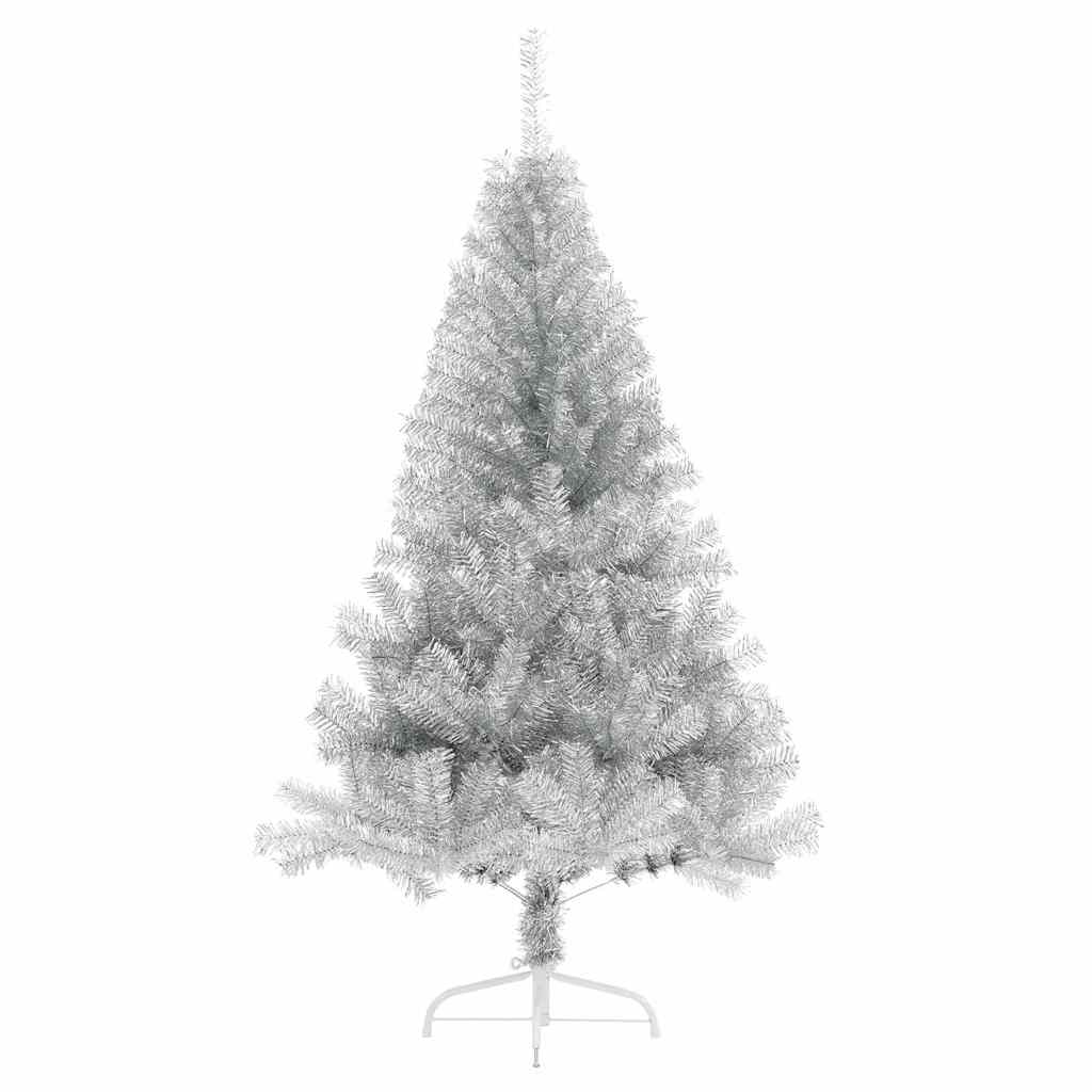 Artificial Pre-lit Christmas Tree Silver 180 cm PET