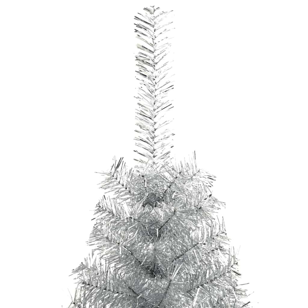 Artificial Pre-lit Christmas Tree Silver 240 cm PET