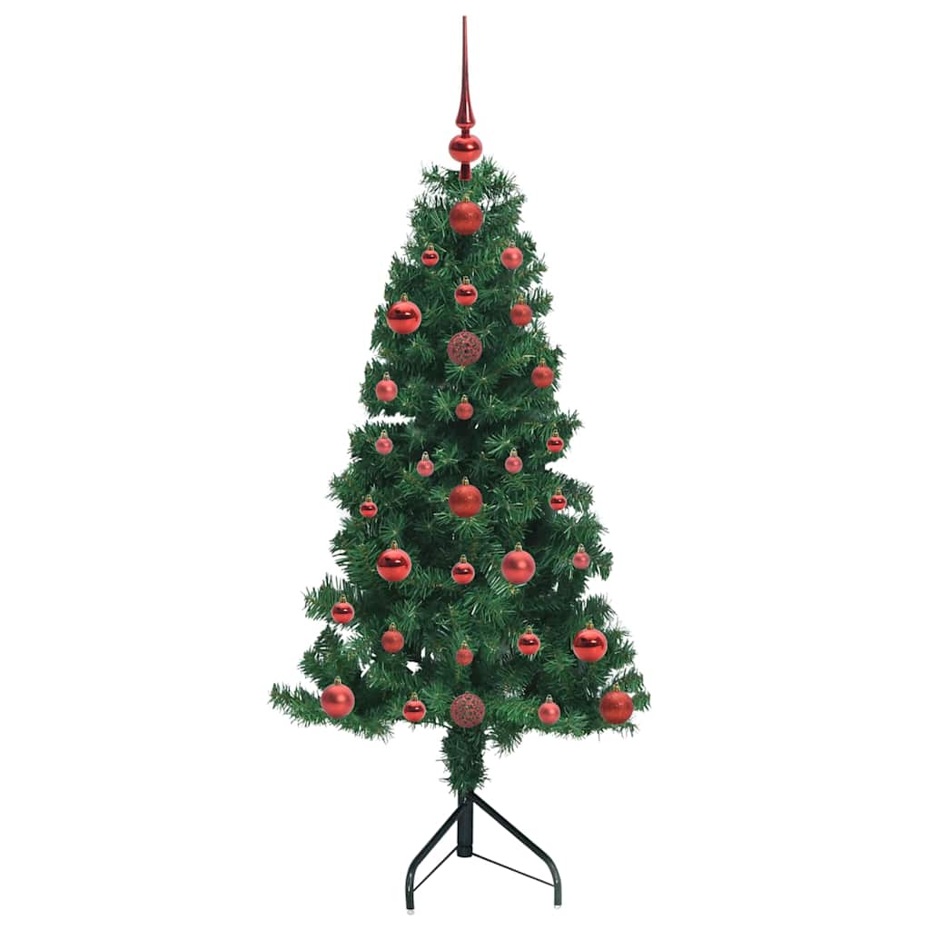 Corner Artificial Christmas Tree Green 120 cm PVC and Metal