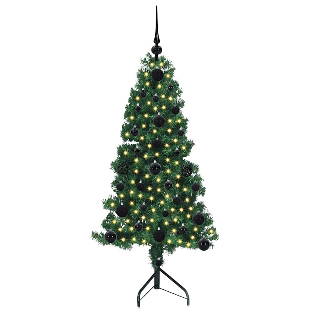 Corner Artificial Christmas Tree Green 120 cm PVC and Metal