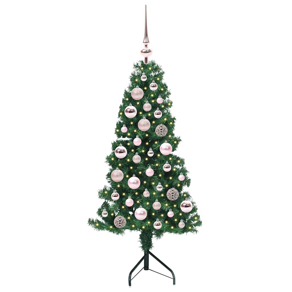 Corner Artificial Christmas Tree Green 120 cm PVC and Metal