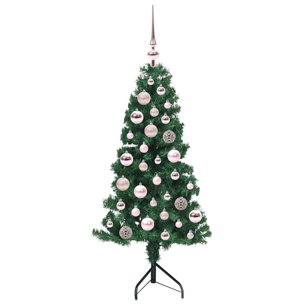 Corner Artificial Christmas Tree Green 120 cm PVC and Metal