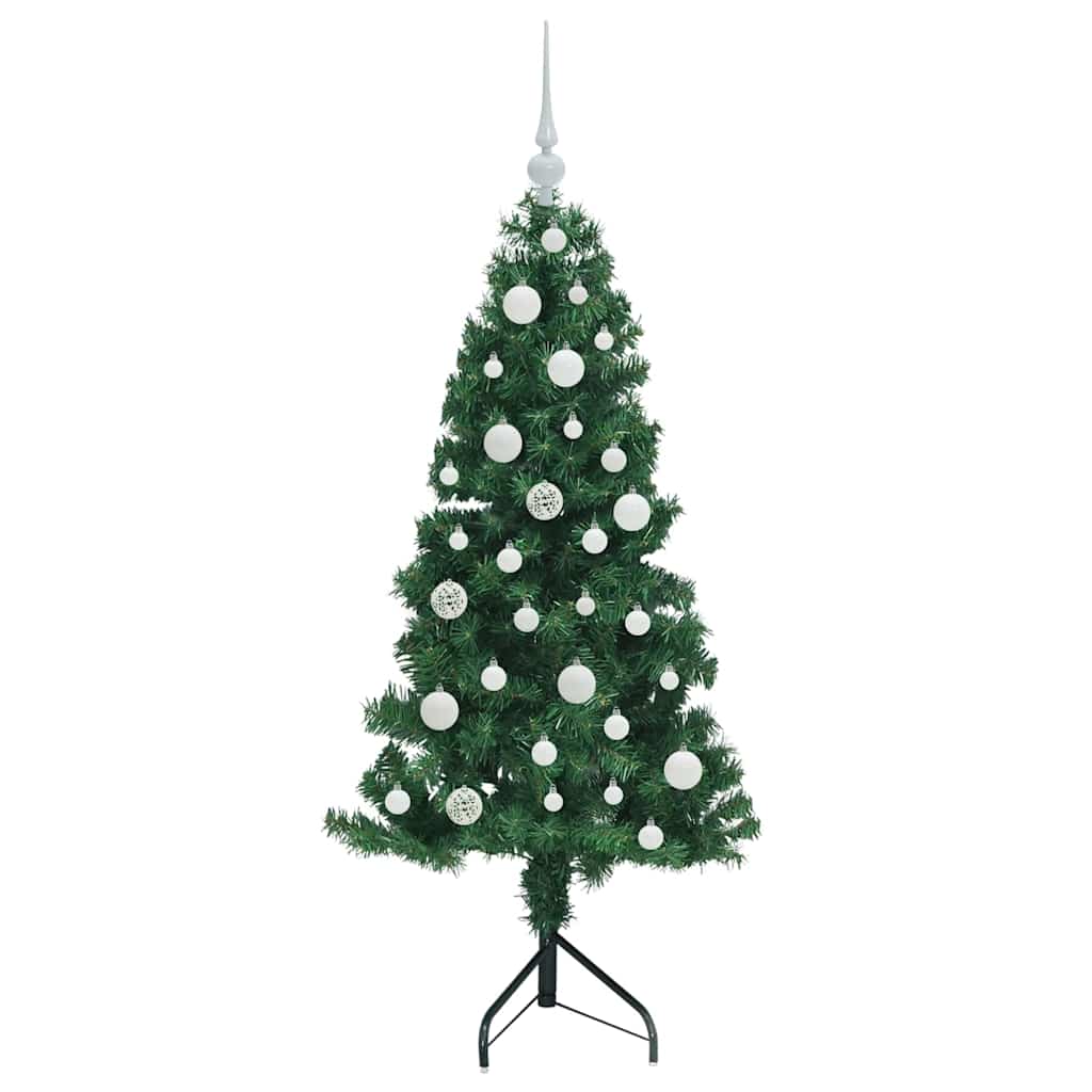 Corner Artificial Christmas Tree Green 120 cm PVC and Metal