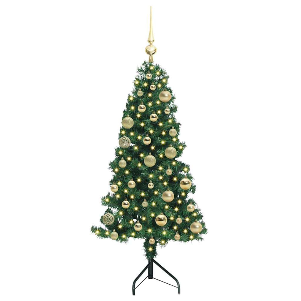 Corner Artificial Christmas Tree Green 120 cm PVC and Metal