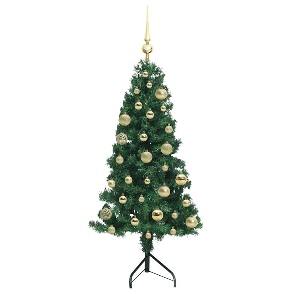 Corner Artificial Christmas Tree Green 120 cm PVC and Metal