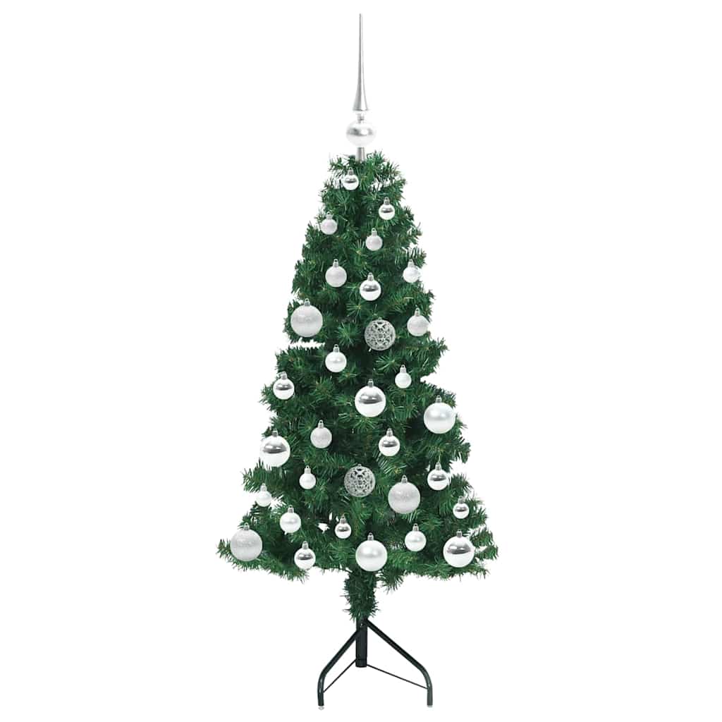 Corner Artificial Christmas Tree Green 120 cm PVC and Metal