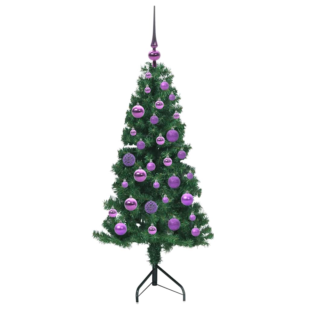 Corner Artificial Christmas Tree Green 120 cm PVC and Metal