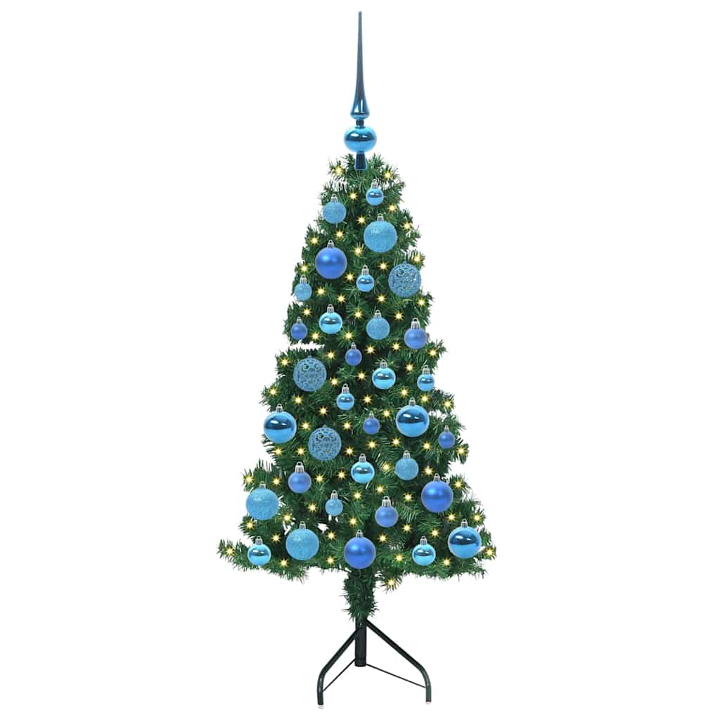Corner Artificial Christmas Tree Green 120 cm PVC and Metal