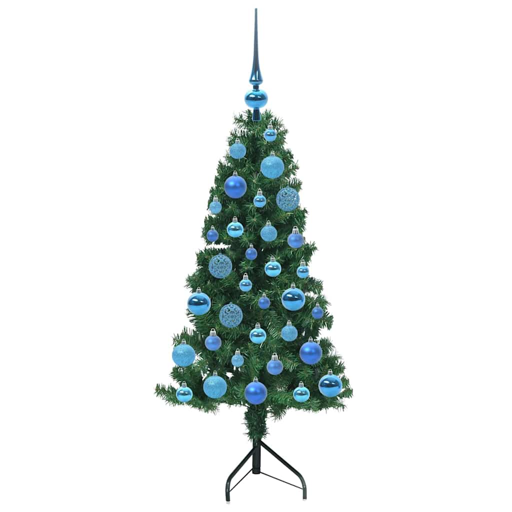 Corner Artificial Christmas Tree Green 120 cm PVC and Metal