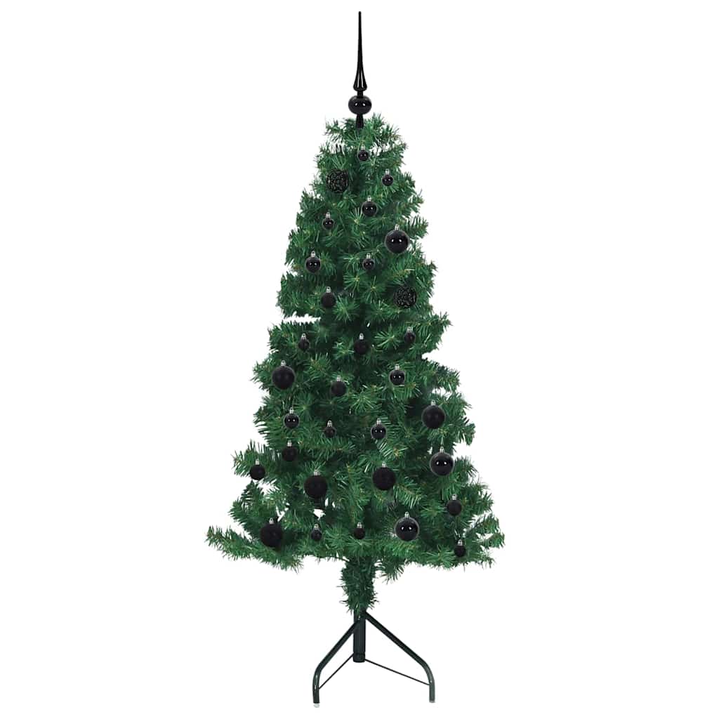 Corner Artificial Christmas Tree Green 150 cm PVC and Metal