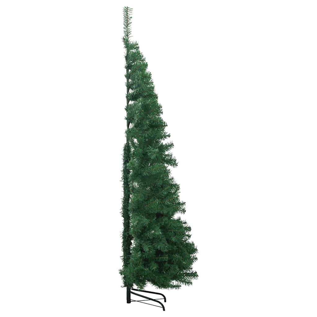 Corner Artificial Christmas Tree Green 180 cm PVC and Metal