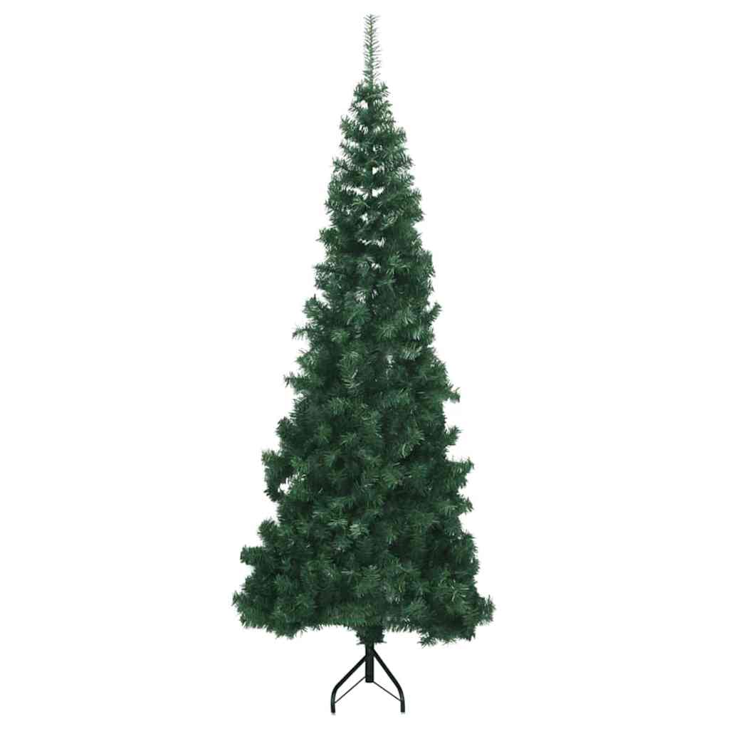 Corner Artificial Christmas Tree Green 240 cm PVC and Metal