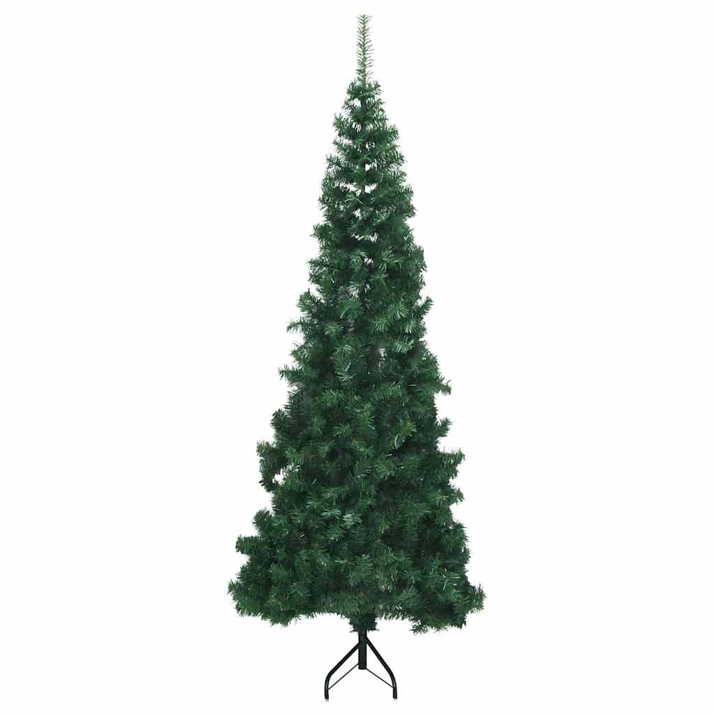 Corner Artificial Christmas Tree Green 240 cm PVC and Metal