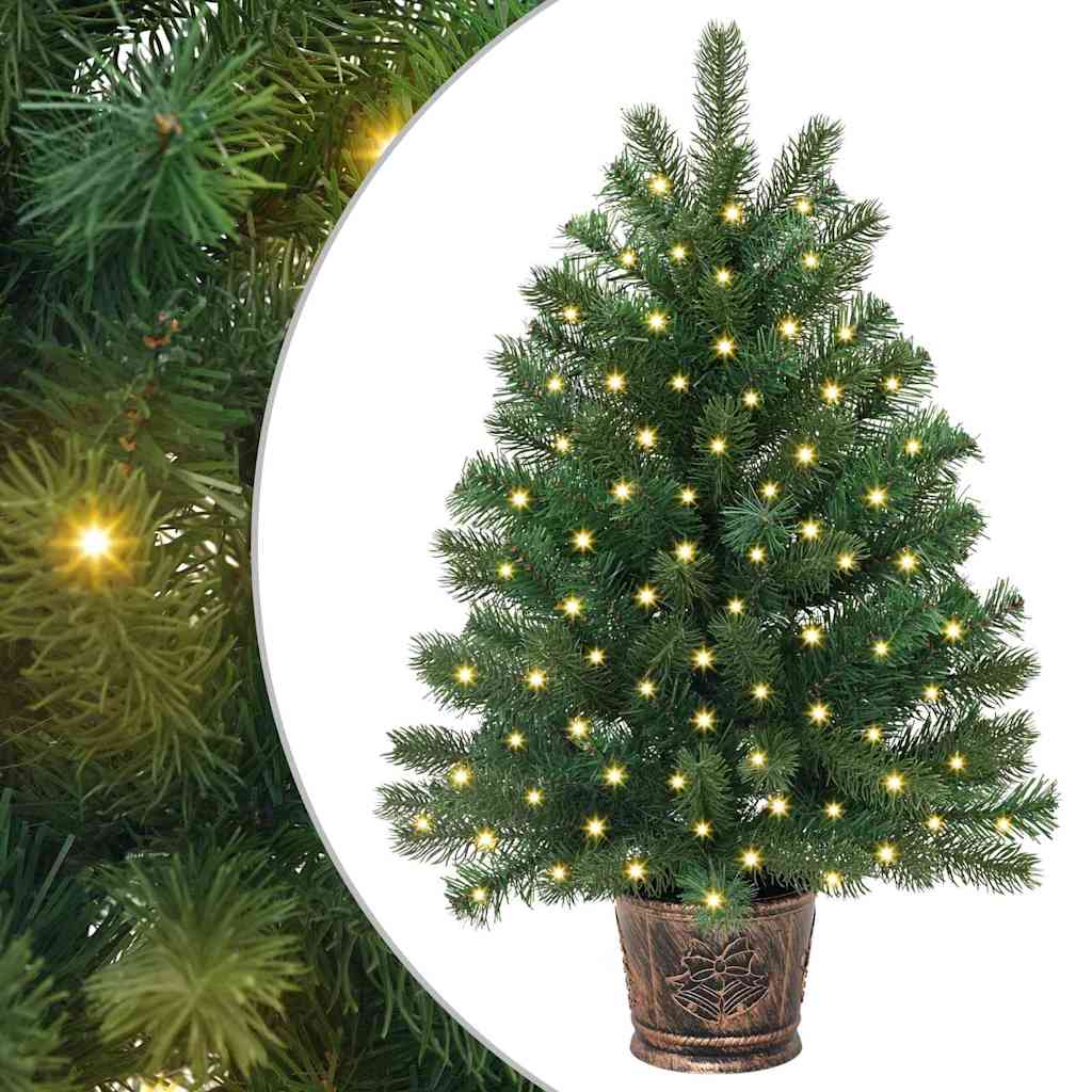 Artificial Christmas Tree with 150 LEDs Green 65 cm PE and PVC