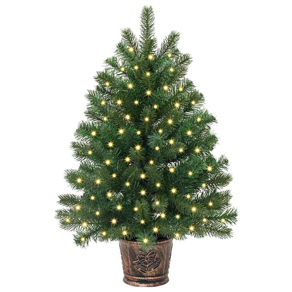 Artificial Christmas Tree with 150 LEDs Green 65 cm PE and PVC
