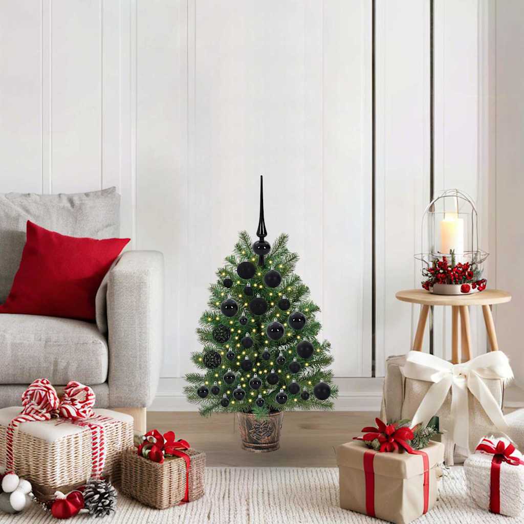 Artificial Christmas Tree with 150 LEDs Green 75 cm PE and PVC