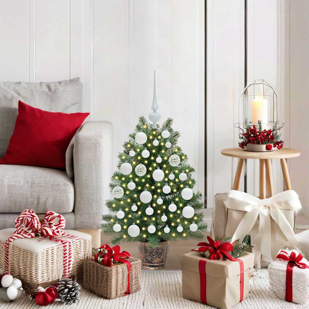 Artificial Christmas Tree with 150 LEDs Green 75 cm PE and PVC