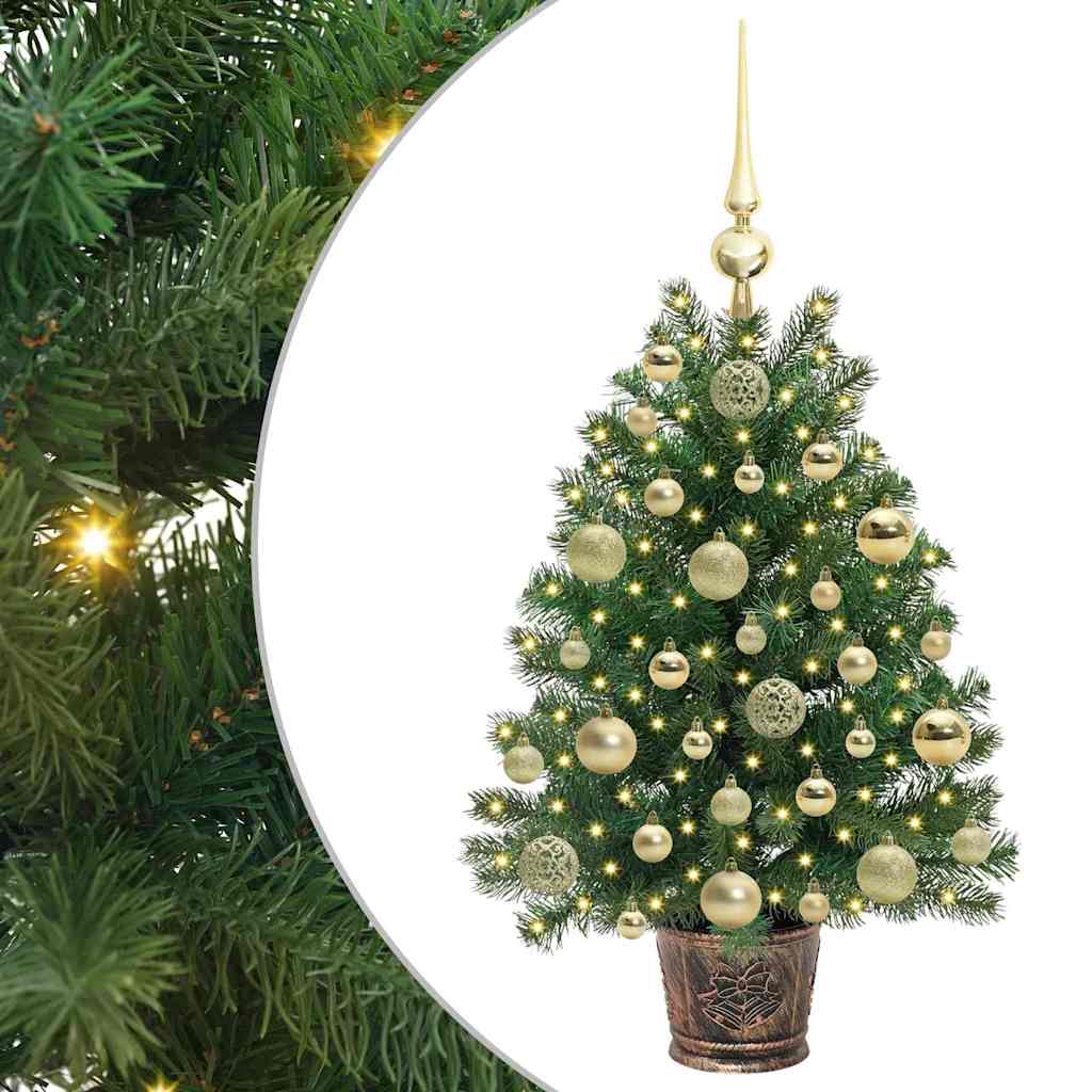 Artificial Christmas Tree with 150 LEDs Green 75 cm PE and PVC