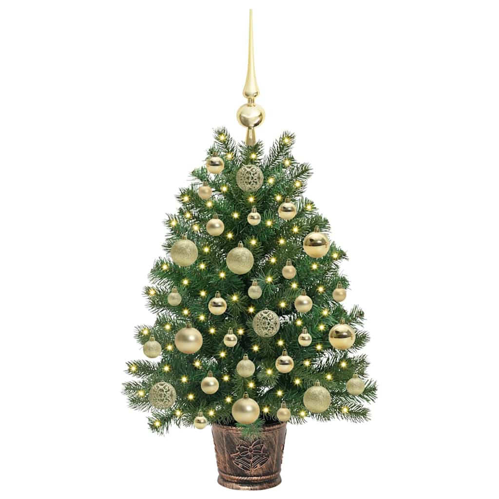 Artificial Christmas Tree with 150 LEDs Green 75 cm PE and PVC