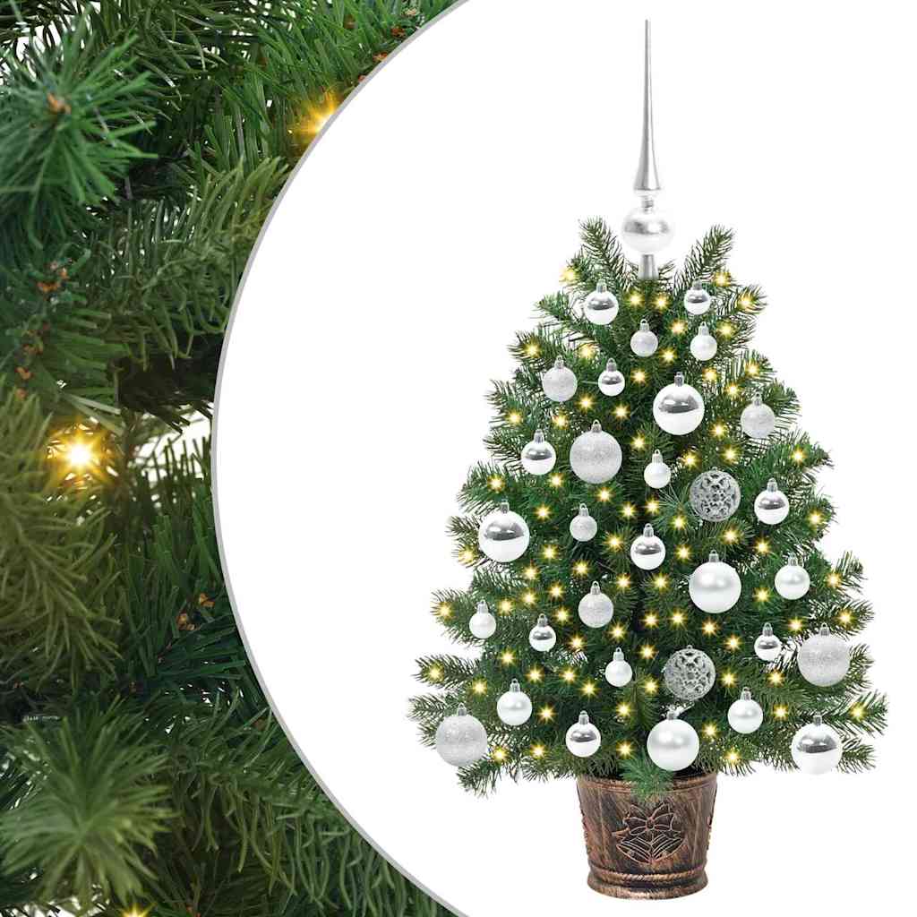 Artificial Christmas Tree with 150 LEDs Green 75 cm PE and PVC