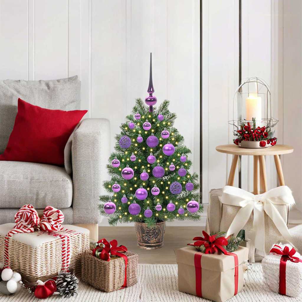 Artificial Christmas Tree with 150 LEDs Green 75 cm PE and PVC