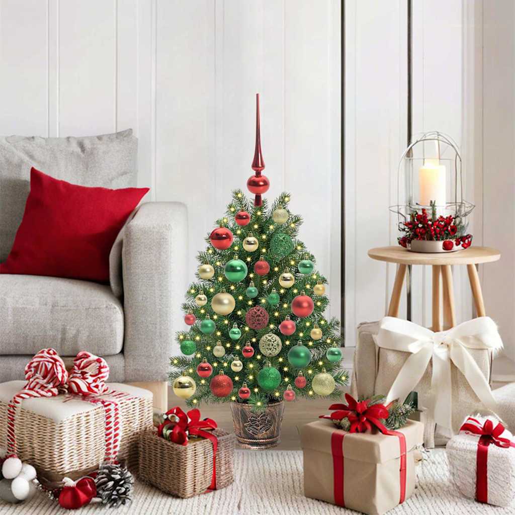 Artificial Christmas Tree with 150 LEDs Green 75 cm PE and PVC