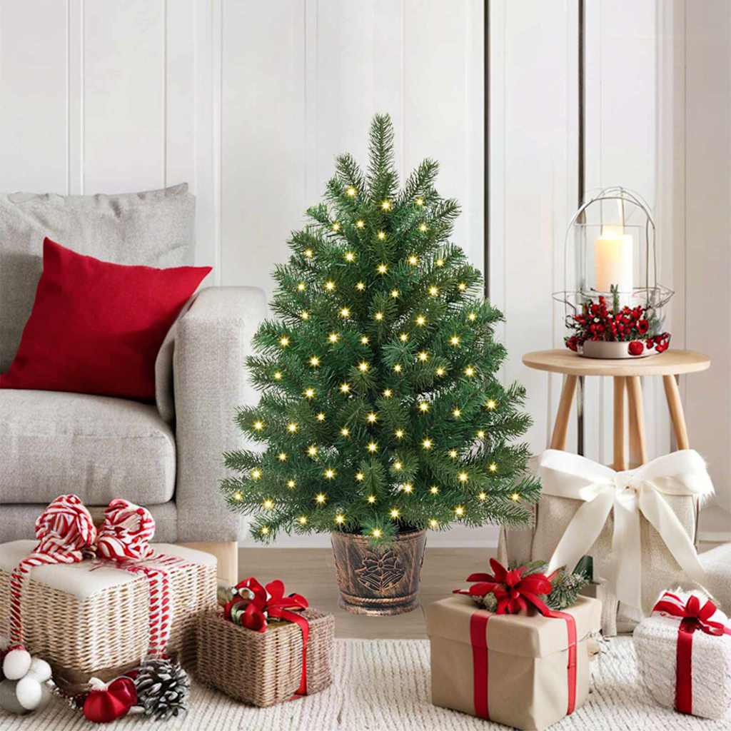 Artificial Christmas Tree with 150 LEDs Green 95 cm PE and PVC