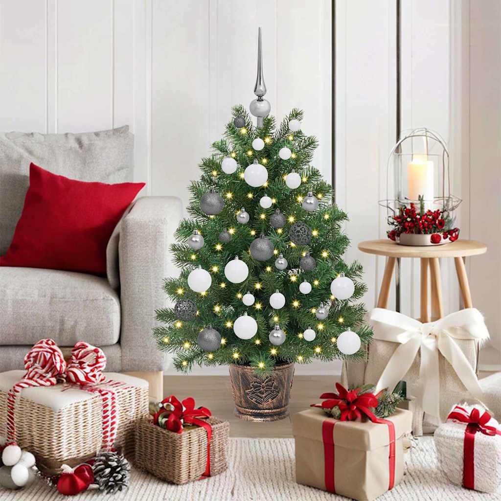 Artificial Christmas Tree with 150 LEDs Green 95 cm PE and PVC