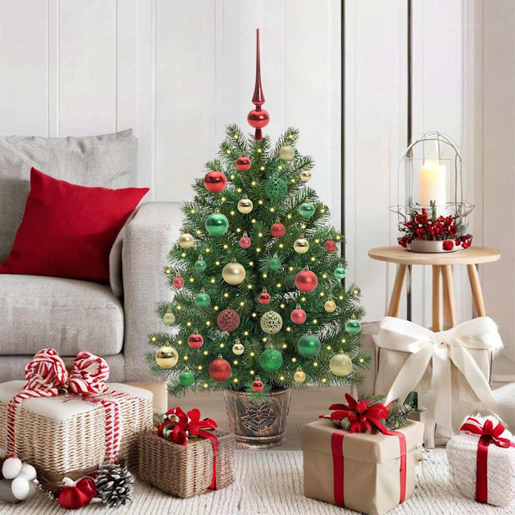 Artificial Christmas Tree with 150 LEDs Green 95 cm PE and PVC