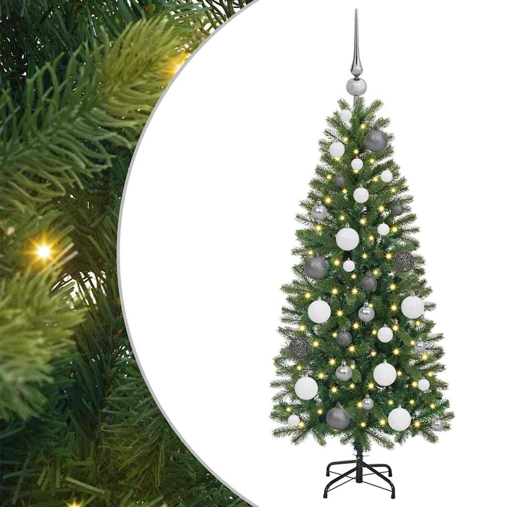 Artificial Christmas Tree with 150 LEDs Green 120 cm PE and PVC