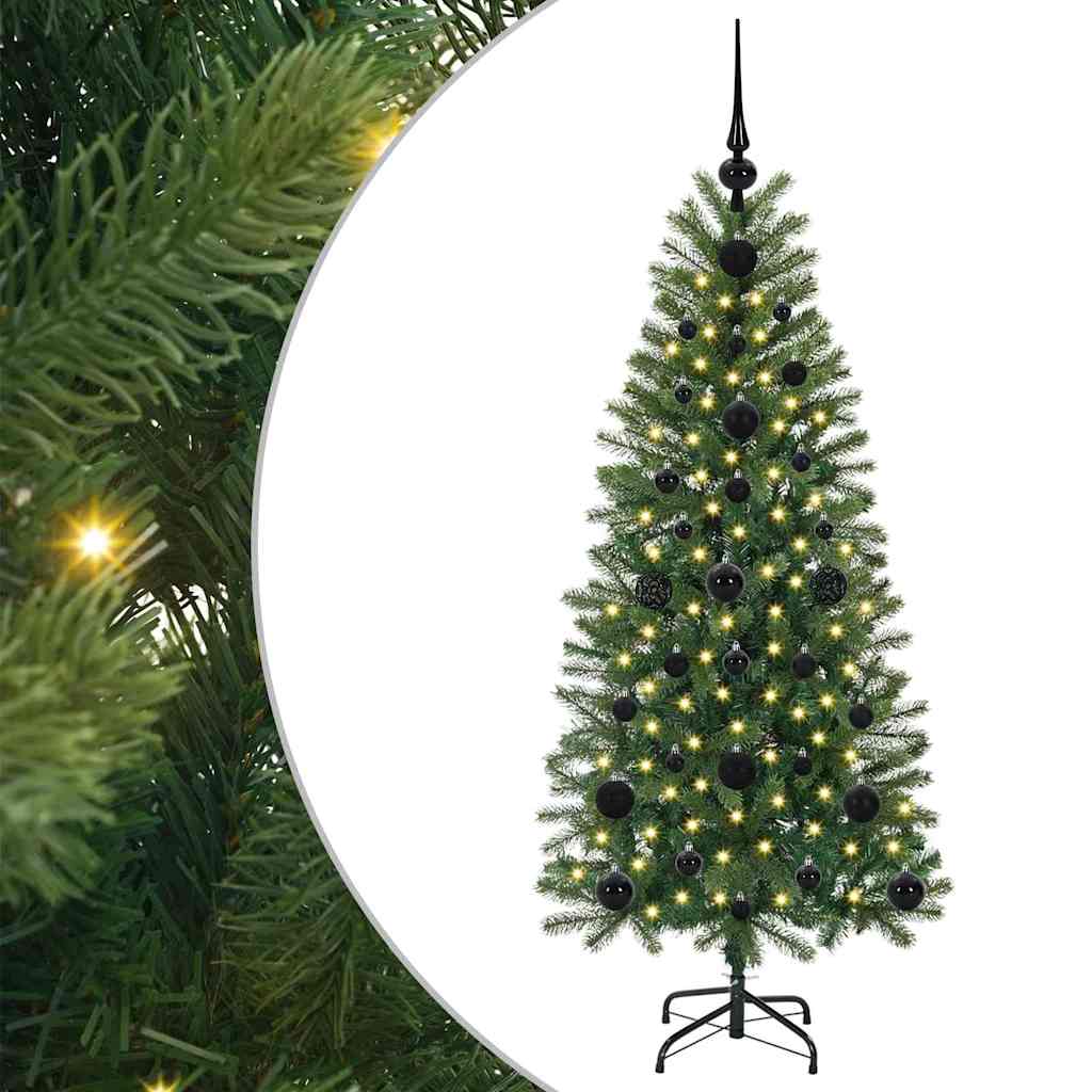 Artificial Christmas Tree with 150 LEDs Green 120 cm PE and PVC