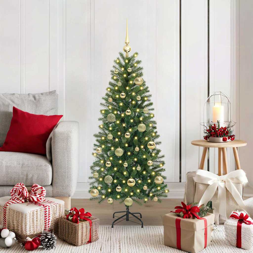 Artificial Christmas Tree with 150 LEDs Green 120 cm PE and PVC