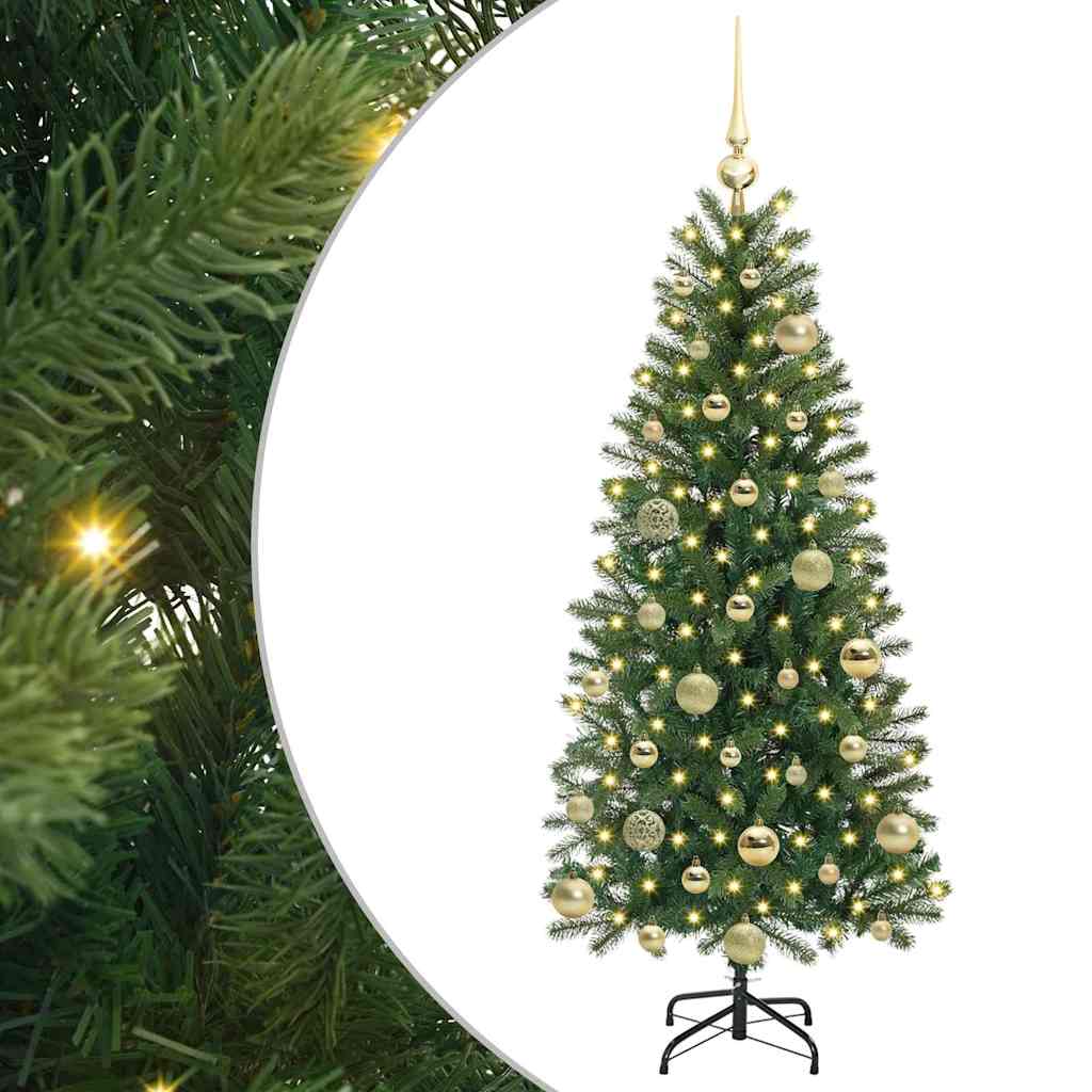 Artificial Christmas Tree with 150 LEDs Green 120 cm PE and PVC