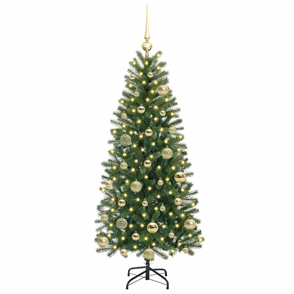 Artificial Christmas Tree with 150 LEDs Green 120 cm PE and PVC