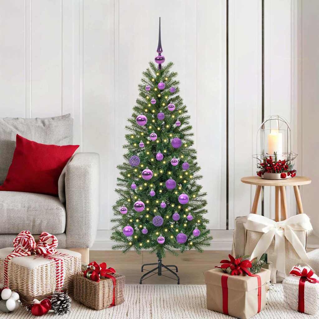 Artificial Christmas Tree with 150 LEDs Green 120 cm PE and PVC