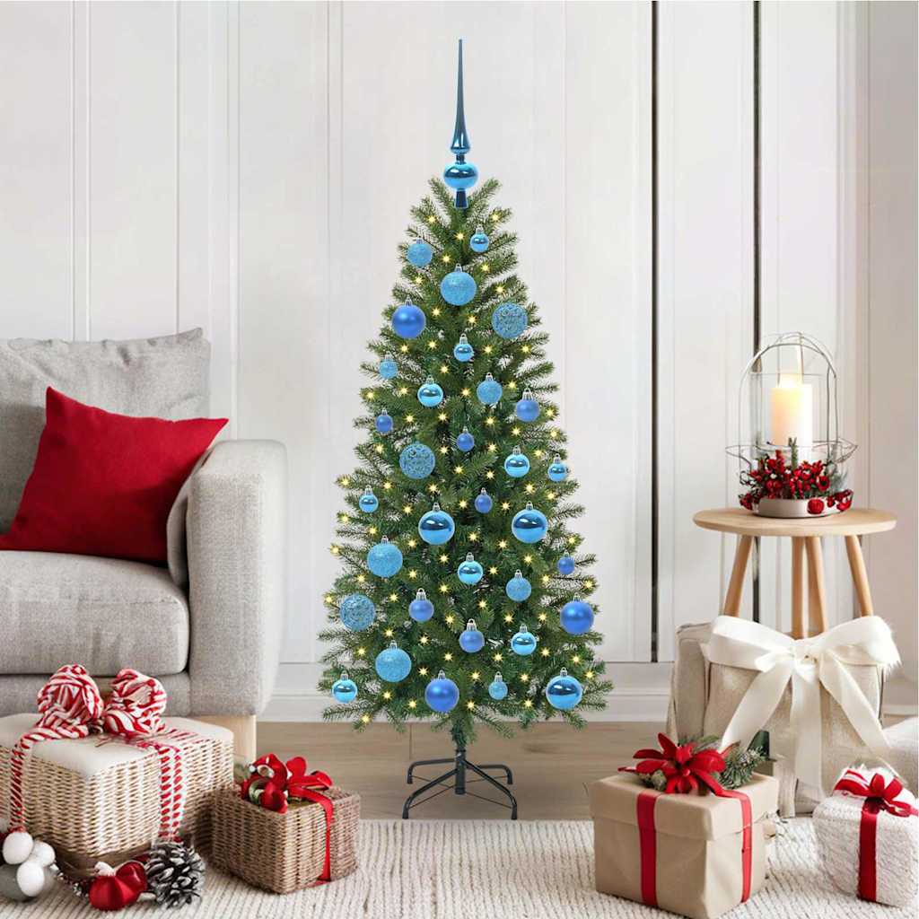 Artificial Christmas Tree with 150 LEDs Green 120 cm PE and PVC