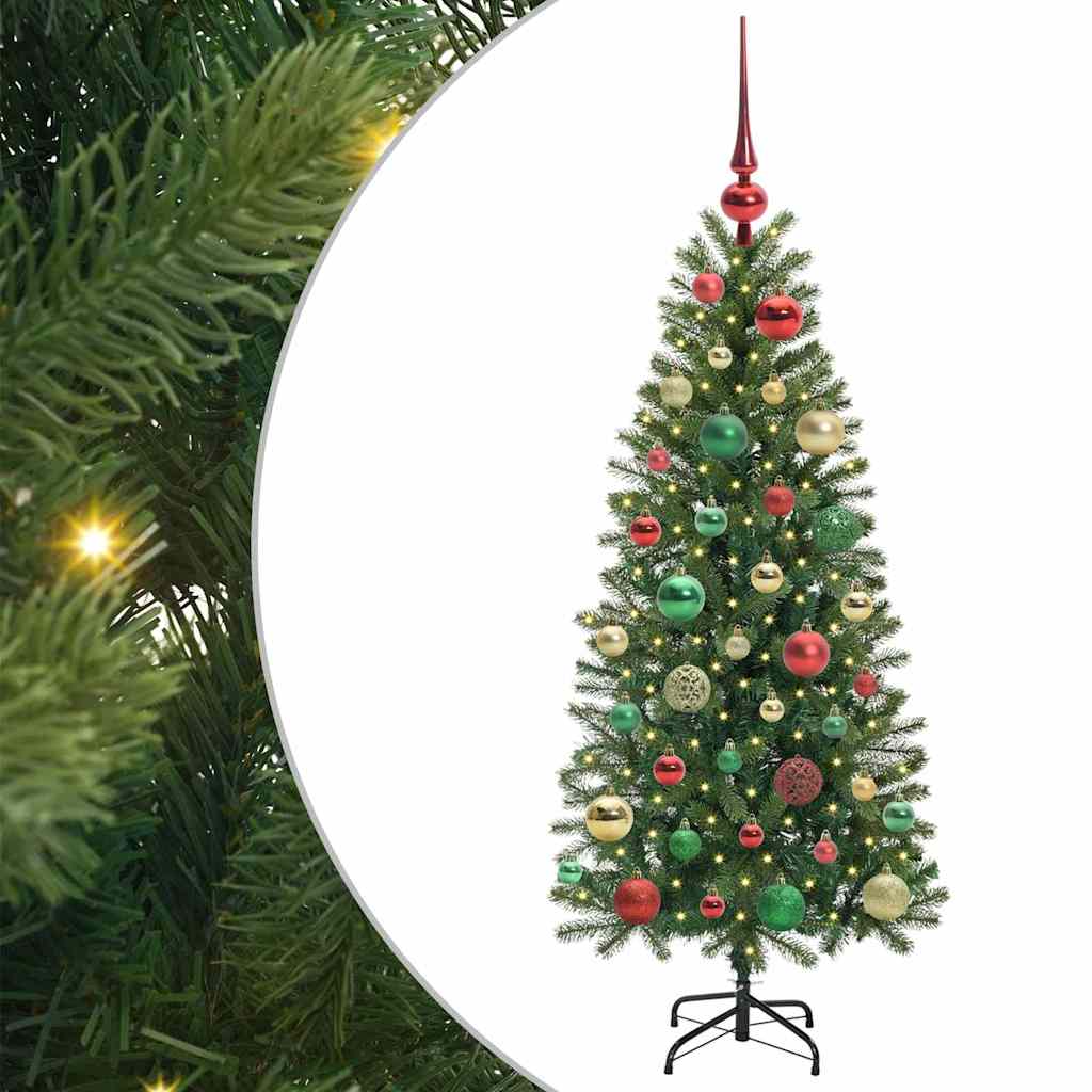 Artificial Christmas Tree with 150 LEDs Green 120 cm PE and PVC
