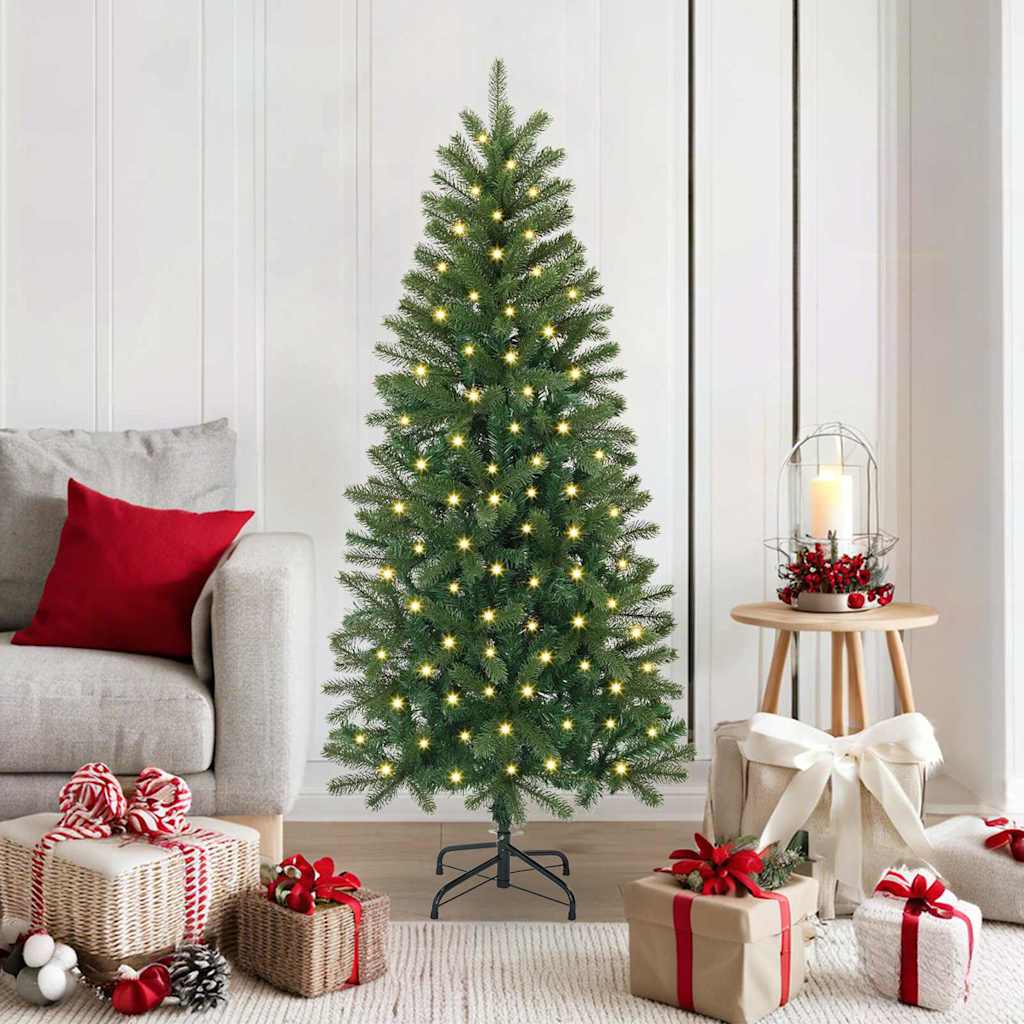 Artificial Christmas Tree with 150 LEDs Green 150 cm PE and PVC