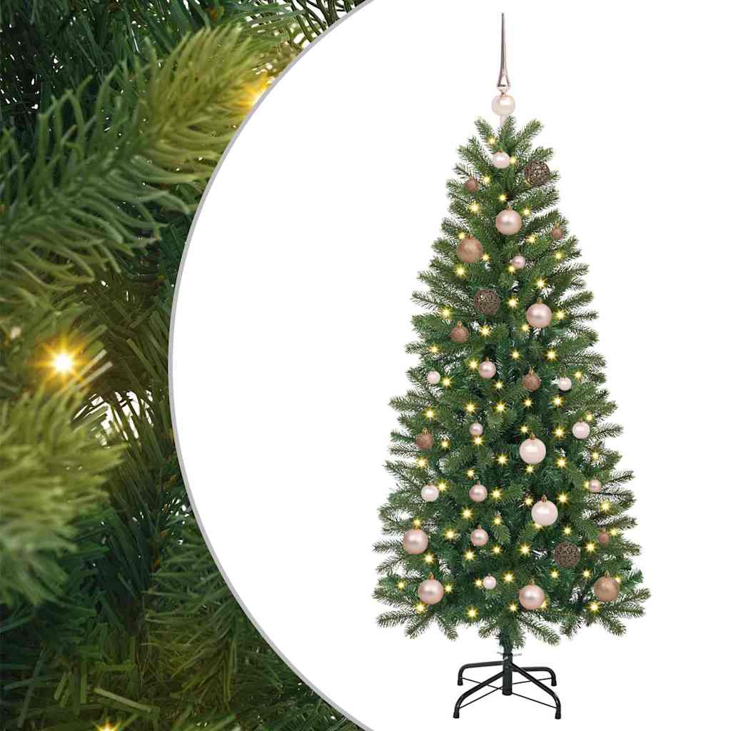 Artificial Christmas Tree with 150 LEDs Green 150 cm PE and PVC