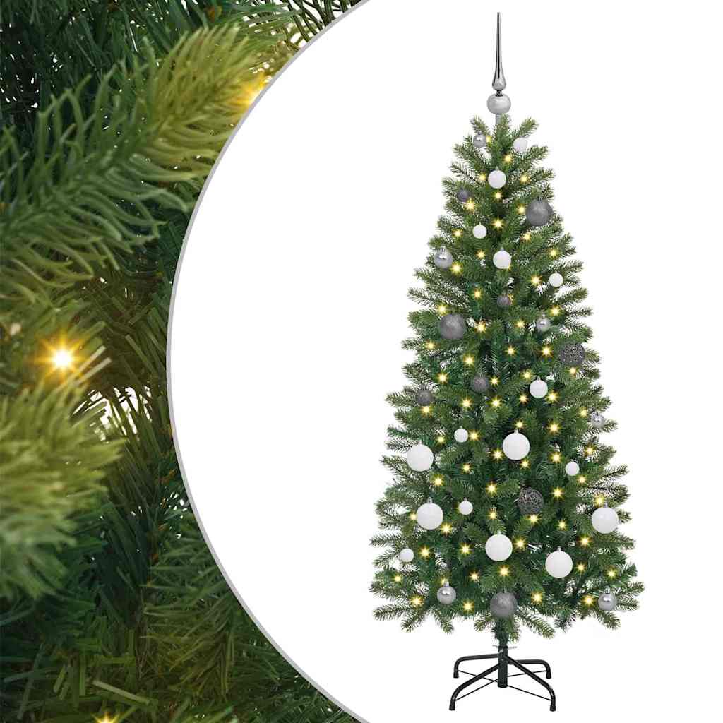 Artificial Christmas Tree with 150 LEDs Green 150 cm PE and PVC