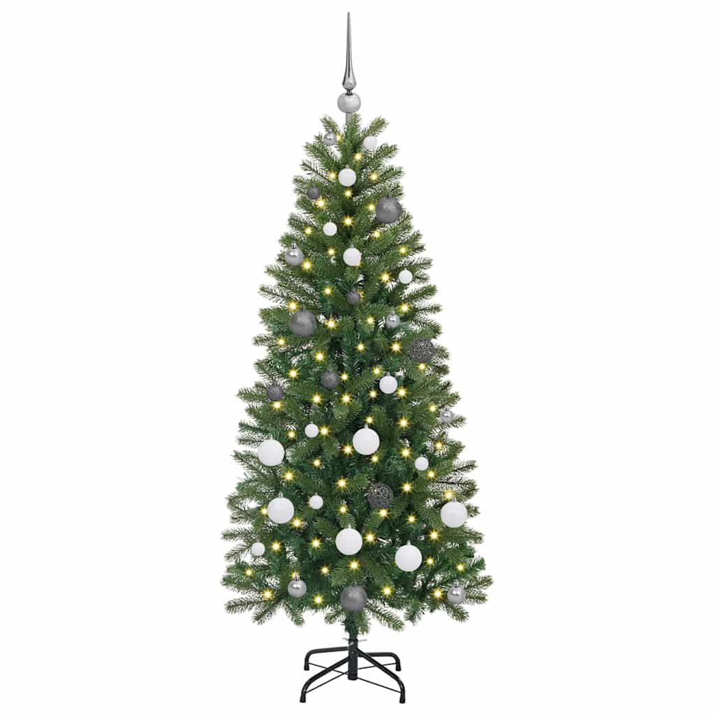 Artificial Christmas Tree with 150 LEDs Green 150 cm PE and PVC