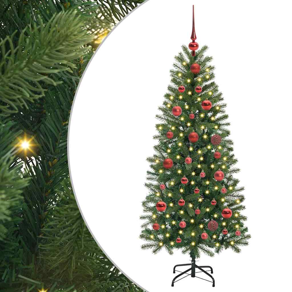 Artificial Christmas Tree with 150 LEDs Green 150 cm PE and PVC