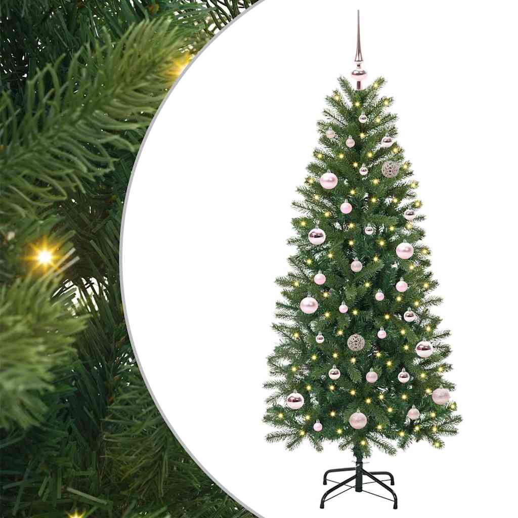Artificial Christmas Tree with 150 LEDs Green 150 cm PE and PVC