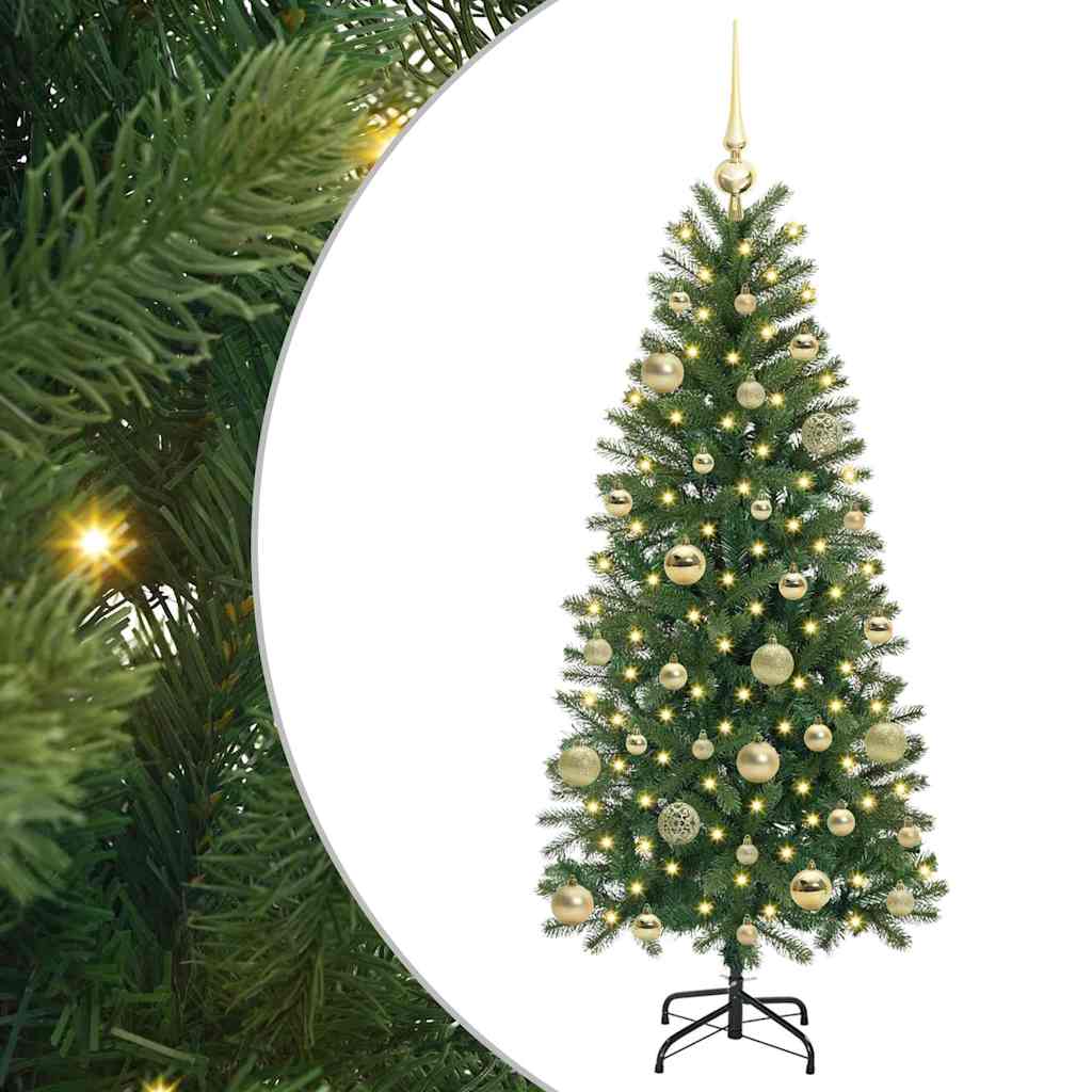 Artificial Christmas Tree with 150 LEDs Green 150 cm PE and PVC