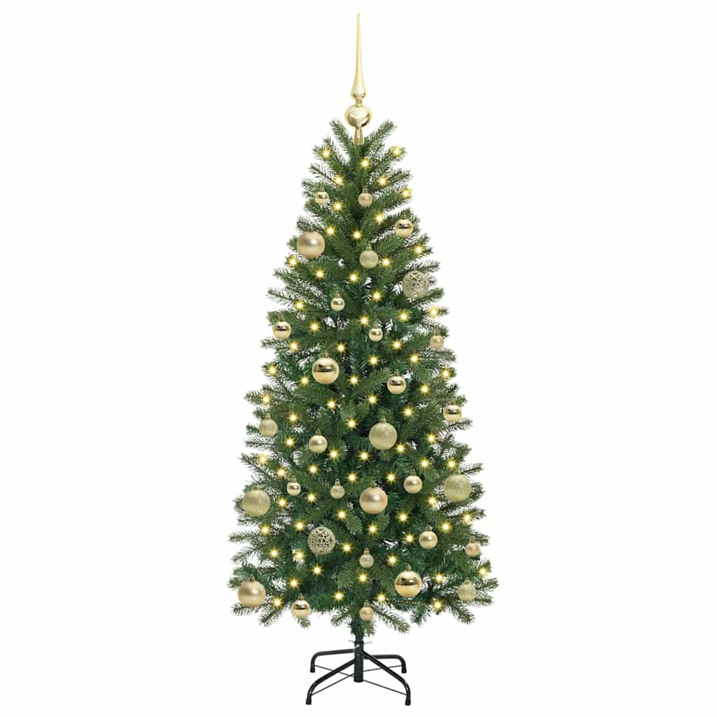 Artificial Christmas Tree with 150 LEDs Green 150 cm PE and PVC