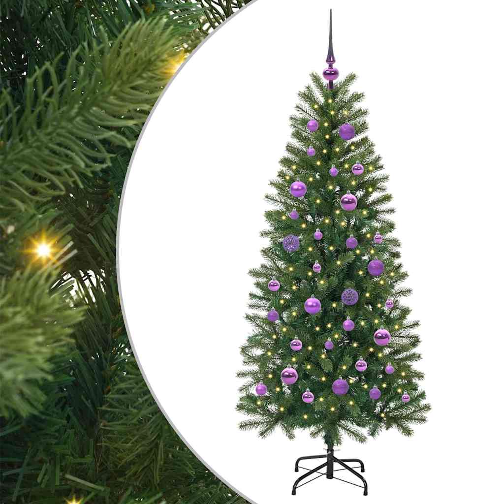 Artificial Christmas Tree with 150 LEDs Green 150 cm PE and PVC