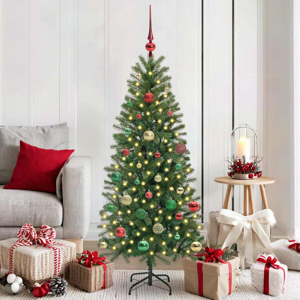 Artificial Christmas Tree with 150 LEDs Green 150 cm PE and PVC