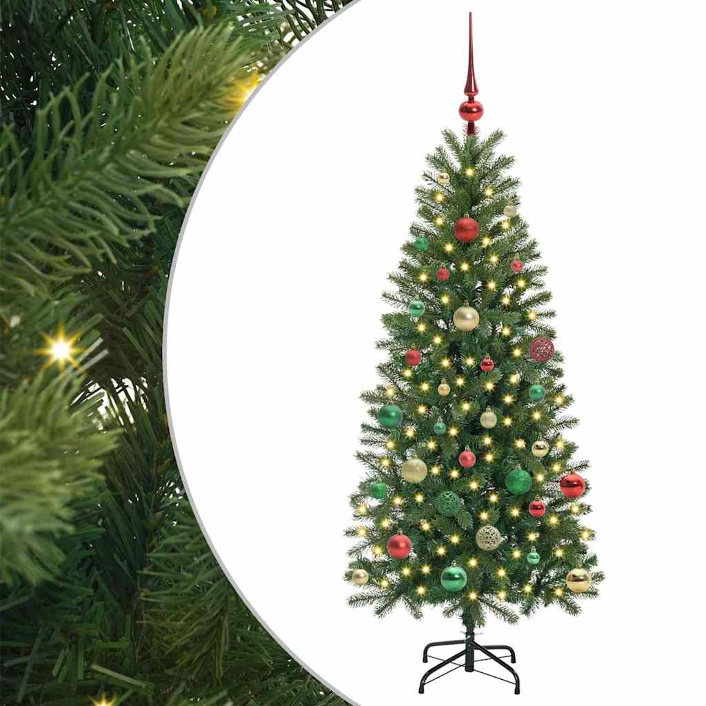 Artificial Christmas Tree with 150 LEDs Green 150 cm PE and PVC