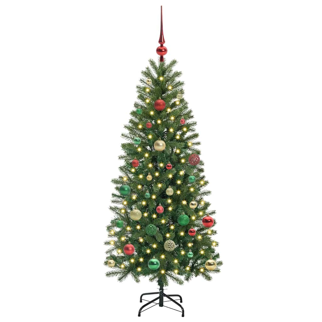 Artificial Christmas Tree with 150 LEDs Green 150 cm PE and PVC